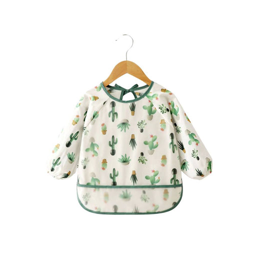 Baby Long Sleeve Apron Smock Bib Cactus Cutie - Sommerfugl Kids