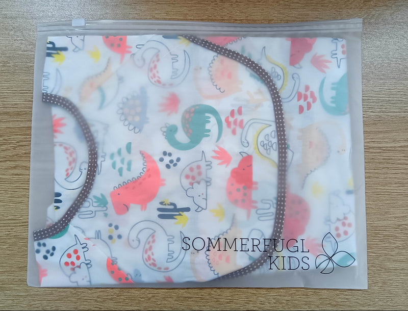 All the Dinos Baby Smock Bib with Long Sleeves