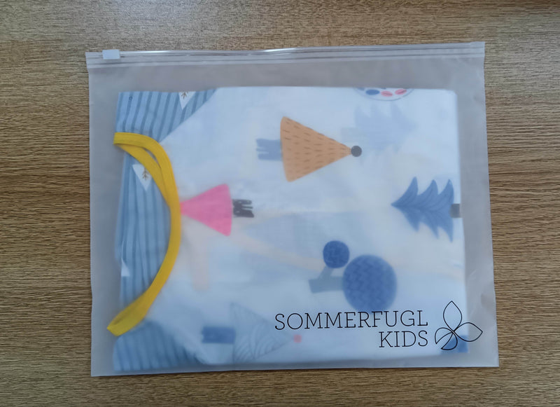 Blue Forest Baby Smock Bib with Long Sleeves