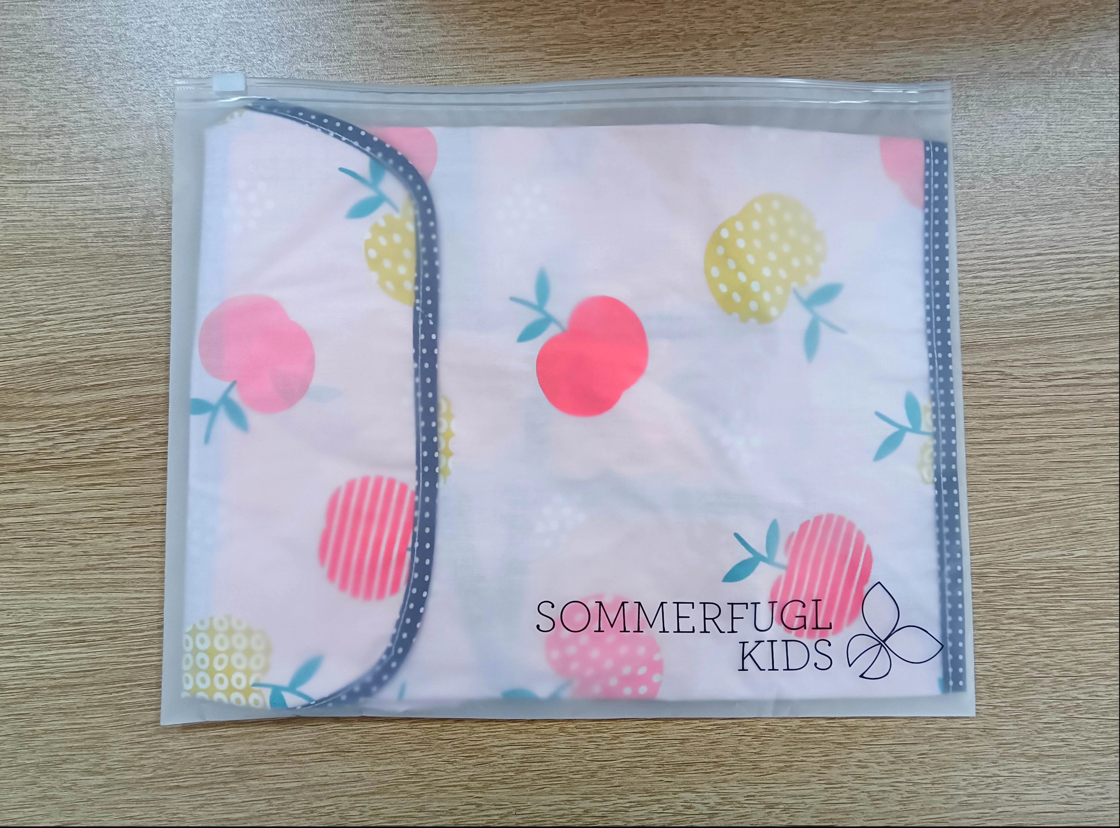 That's Apples Waterproof Baby Smock Bib Long Sleeve — cat baby bib showing face and soft texture