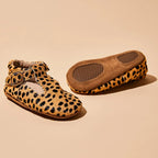 Cheetah Calf Hair Leather Baby T Bar Shoe — baby shoes size and scale reference