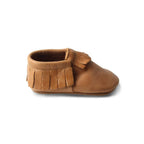 Lace fringe baby shoes — Chipmunk Baby Fringed Moccasin Shoe on white background