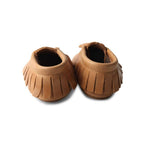 Baby wearing baby shoes — Chipmunk Baby Fringed Moccasin Shoe