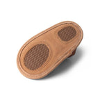 Gingerbread Weave Leather Baby Sandal — baby sandals styled flat lay with nursery accessories
