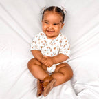 Gingerbread Weave Leather Baby Sandal — baby sandals gift-ready packaging and presentation