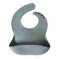 Dusk blue silicone baby bib — Silicone Waterproof Baby Bib on white background