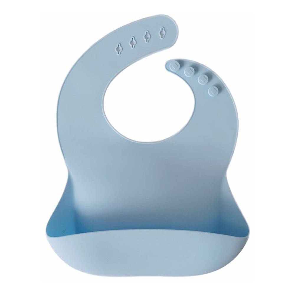 Jungle mist silicone baby bib — Silicone Waterproof Baby Bib on white background