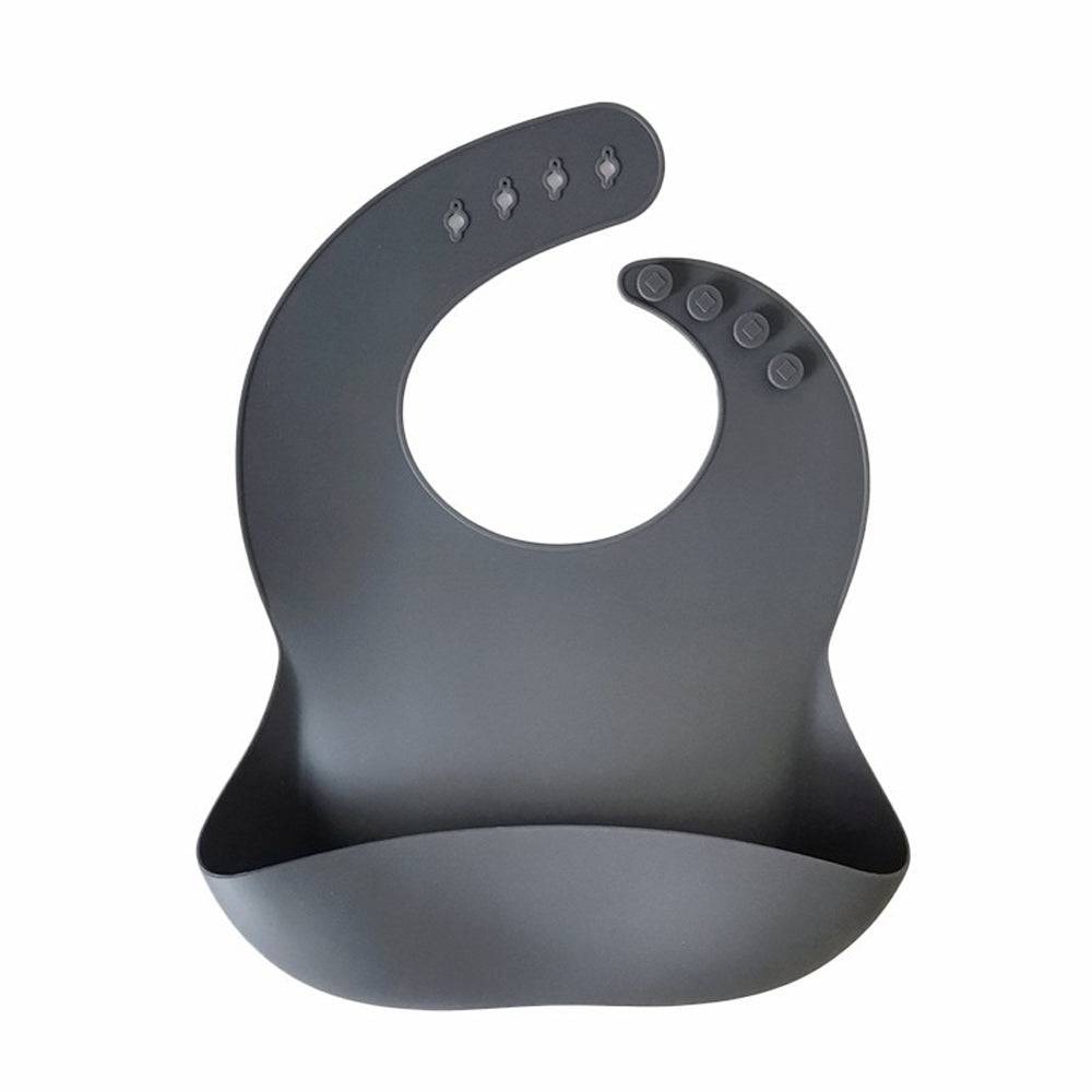 Night comet silicone baby bib — Silicone Waterproof Baby Bib on white background