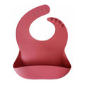 Sugar coral silicone baby bib — Silicone Waterproof Baby Bib on white background