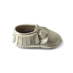 Lace fringe baby shoes — Little Twinkle Baby Fringed Moccasin Shoe on white background