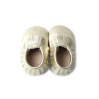 Little Twinkle Baby Fringed Moccasin Shoe — baby shoes sole and strap detail view