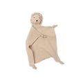 Latte cotton muslin lion baby comforter — Cotton Baby Comforter Leo The Lion in Latte on white background