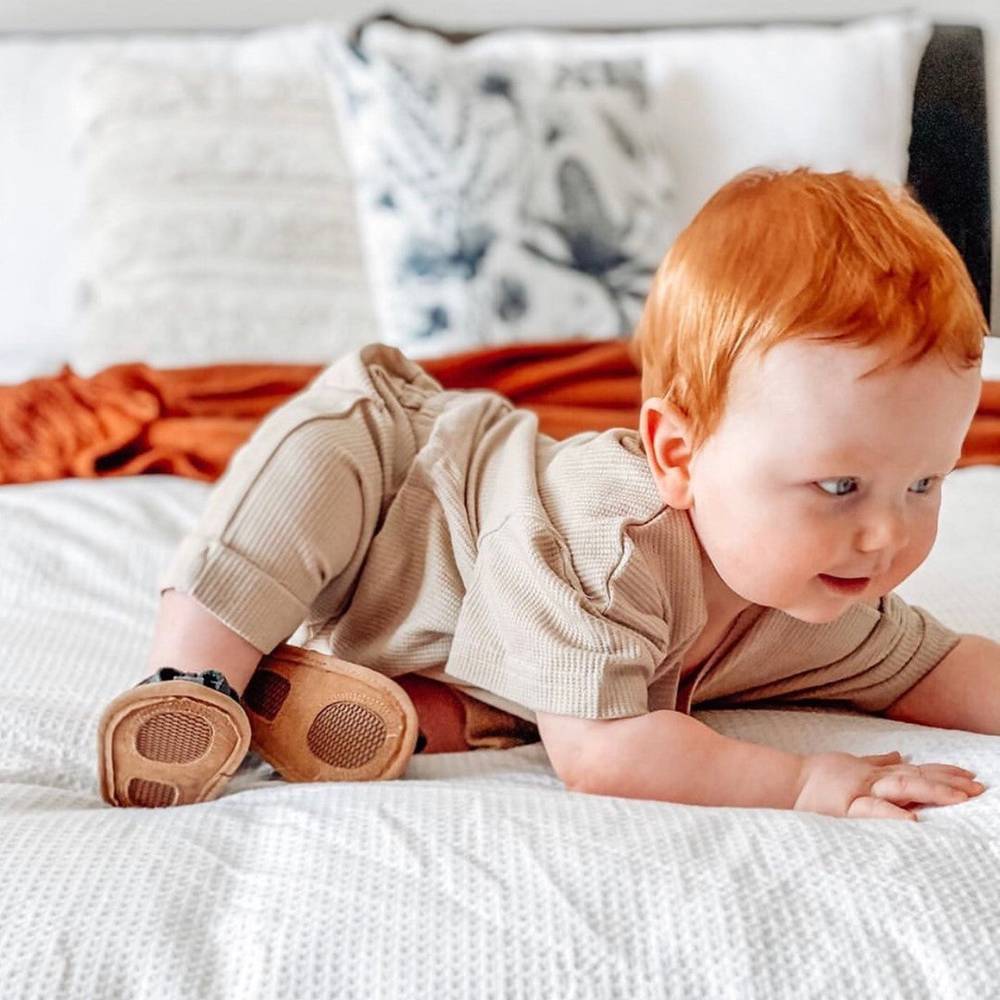 Zodiac Blue Leather Baby Sandal — baby sandals size and scale reference