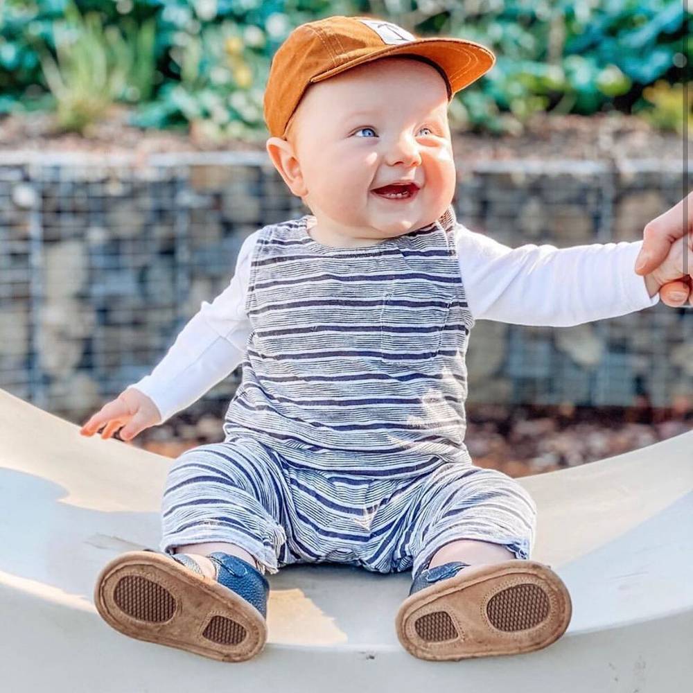 Zodiac Blue Leather Baby Sandal — baby sandals colour swatch detail