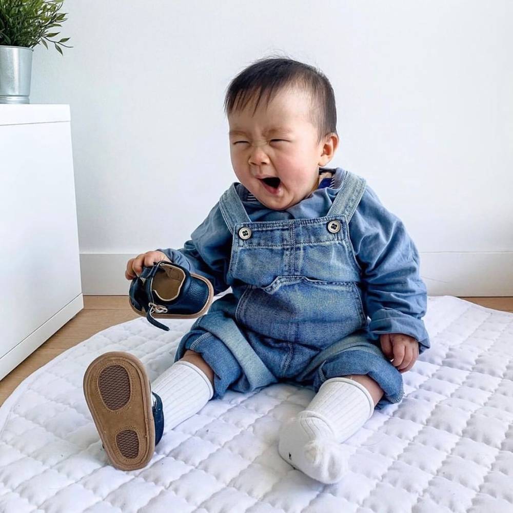 Zodiac Blue Leather Baby Sandal — baby sandals product styling