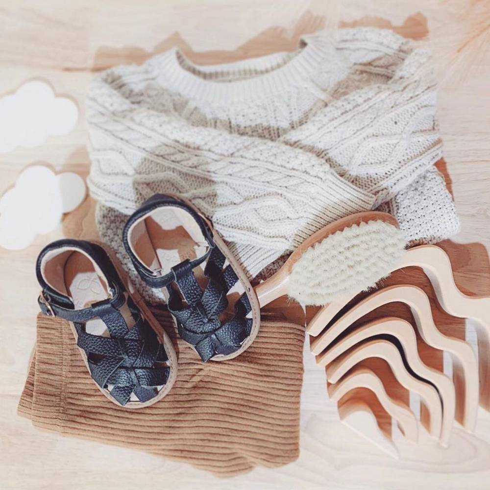 Zodiac Blue Leather Baby Sandal — baby sandals gift-ready packaging and presentation