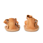 Nutmeg Wax Leather Baby Sandal — baby sandals sole and strap detail view