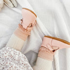 Wisp Pink Leather Baby T Bar Shoe — baby shoes size and scale reference
