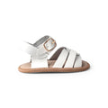 Lace baby sandals — Snow White Weave Leather Baby Sandal on white background