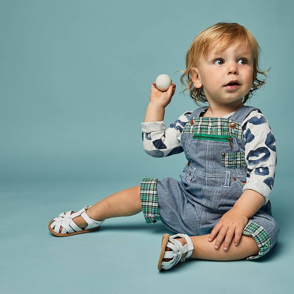 White Leather Baby Sandal — baby sandals size and scale reference