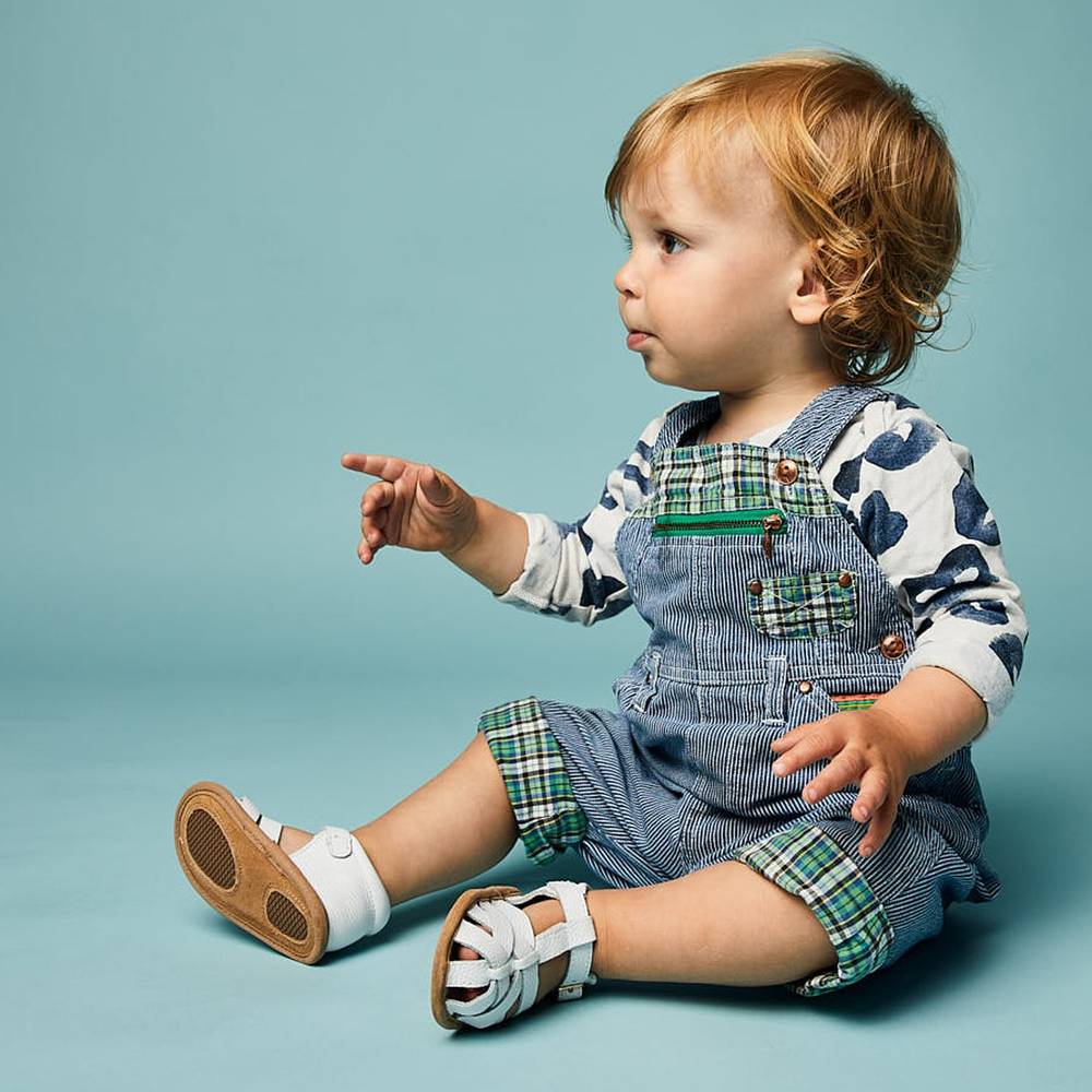 White Leather Baby Sandal — baby sandals gift-ready packaging and presentation
