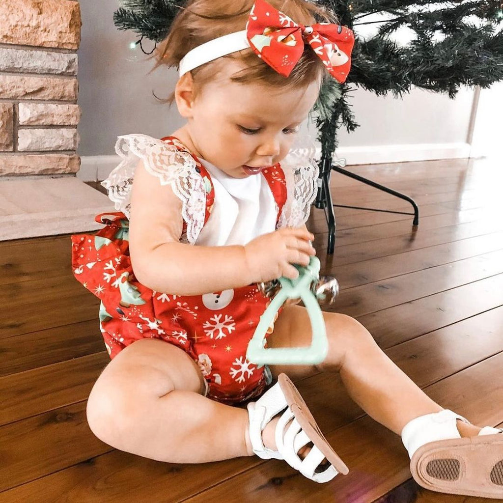 White Leather Baby Sandal — baby sandals gift-ready packaging and presentation