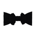 Jet Black single bow baby headband