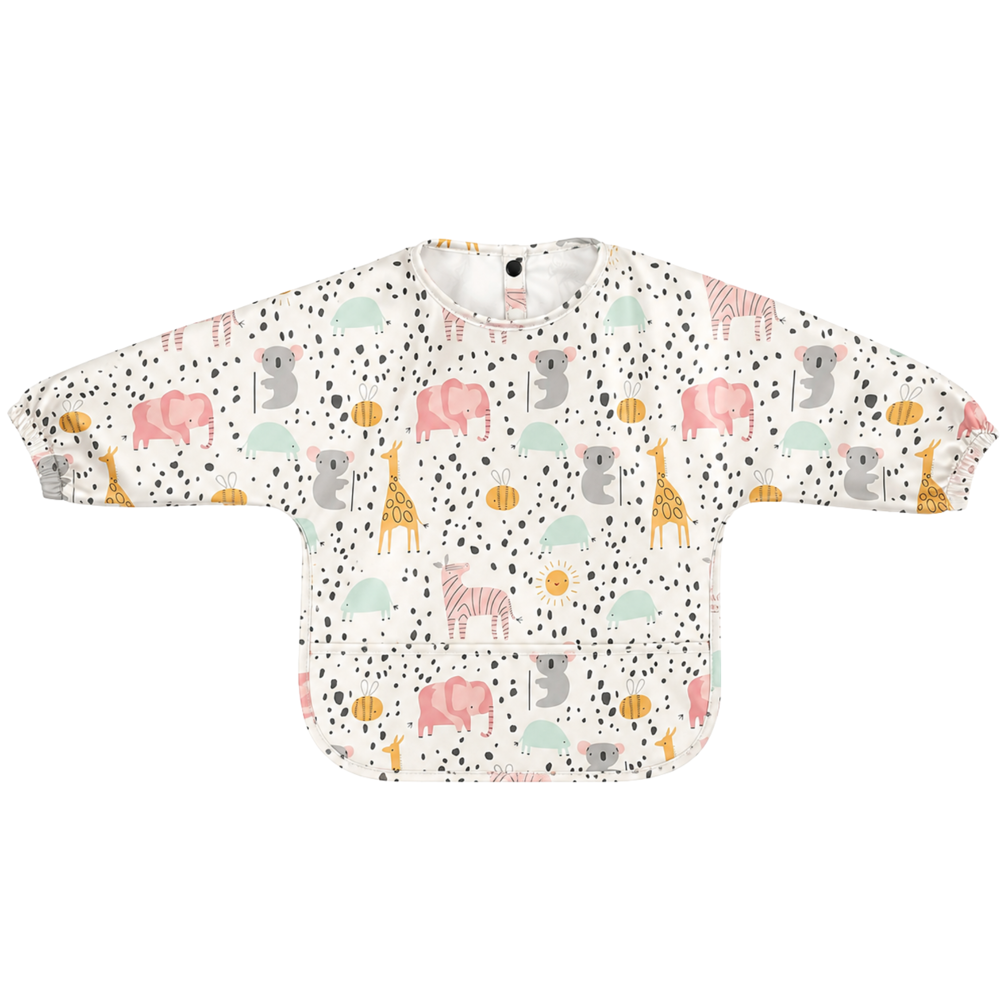 Spot On Safari Waterproof Baby Smock Bib Long Sleeve