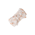 Peach petal lace baby headband — Sweet Eyelet Baby Headband on white background