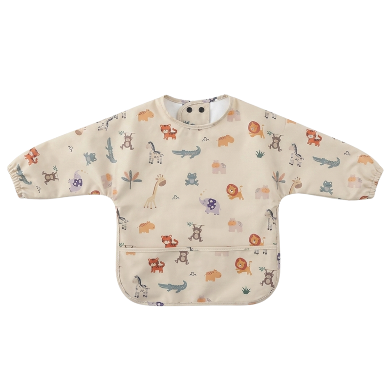Premium Waterproof Baby Smock Bib Long Sleeve in Sweet Savannah