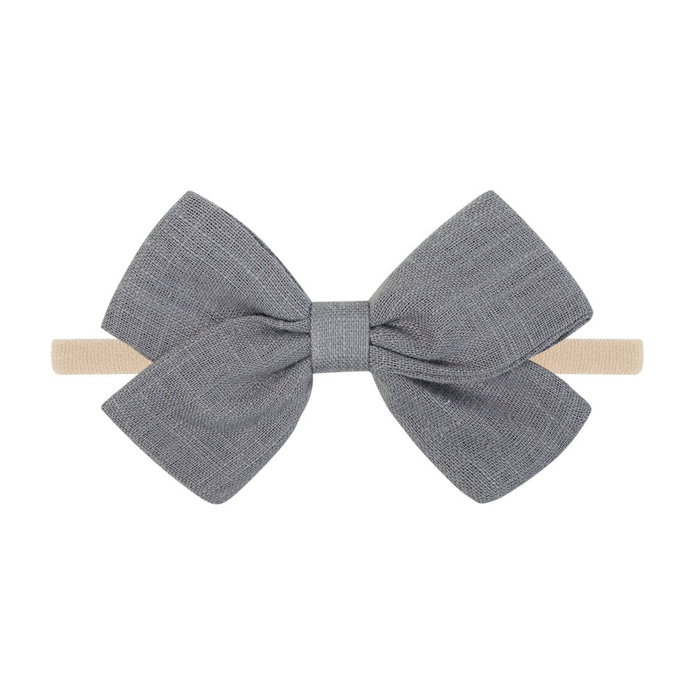 Tinka Tiny Bow in Charcoal