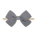 Tinka Tiny Bow in Charcoal
