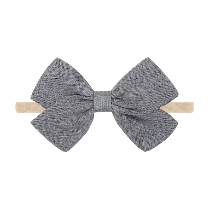 Tinka Tiny Bow in Charcoal