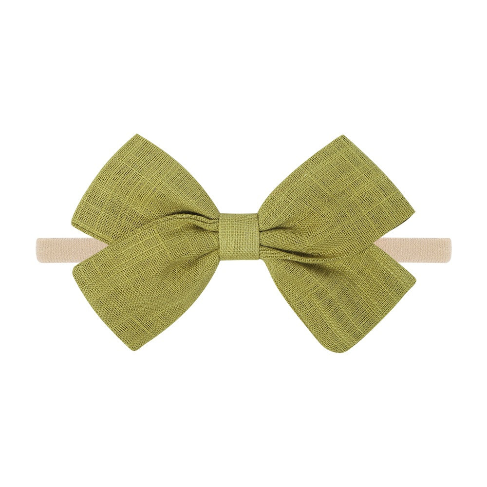 Tinka Tiny Bow in Khaki