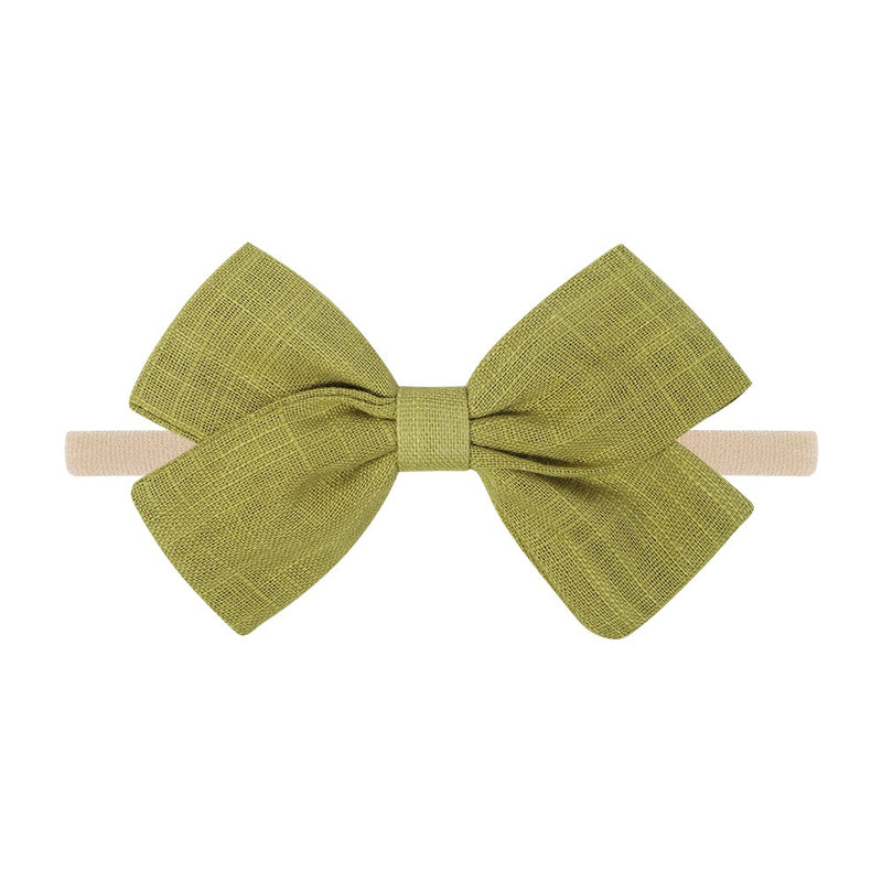 Tinka Tiny Bow in Khaki