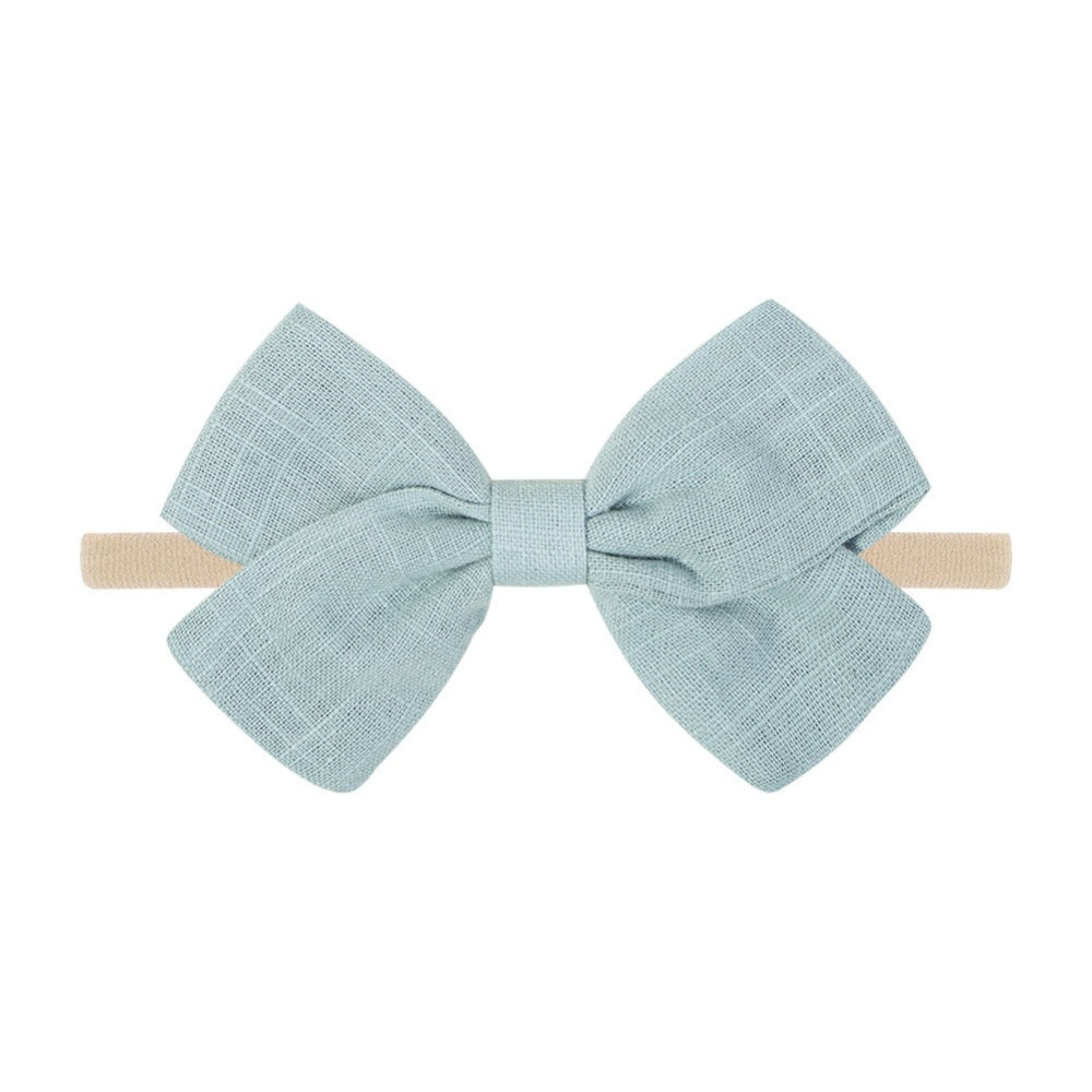 Tinka Tiny Bow in Muted Blue