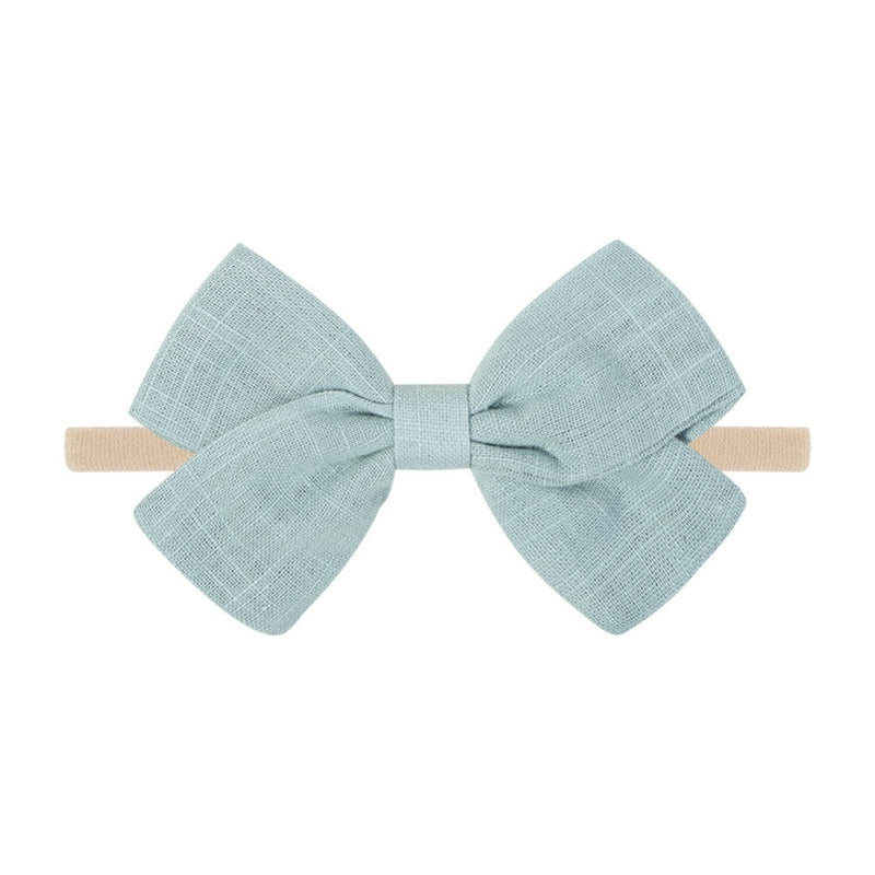 Tinka Tiny Bow in Muted Blue