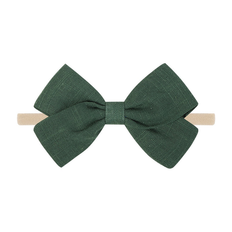 Tinka Tiny Bow in Pine Green
