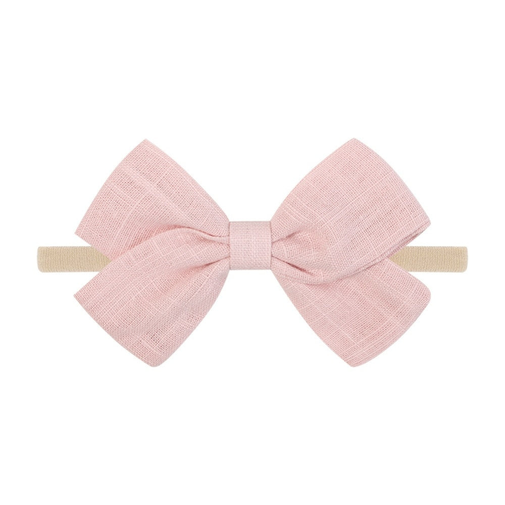 Tinka Tiny Bow in Silver Pink