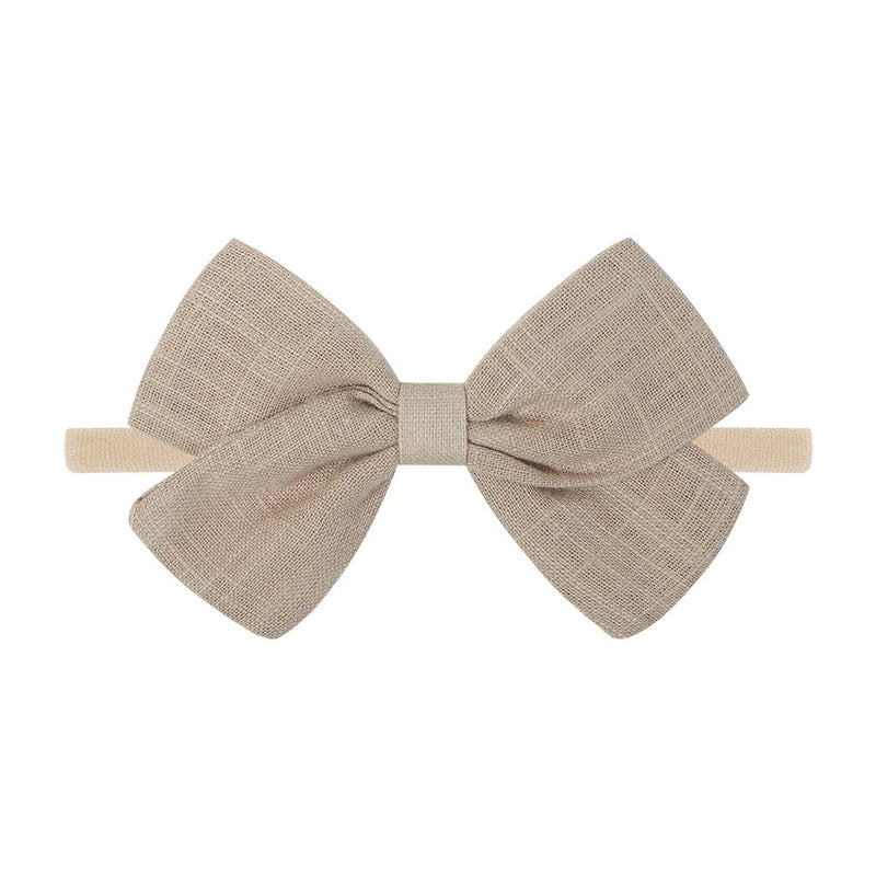 Tinka Tiny Bow in Taupe