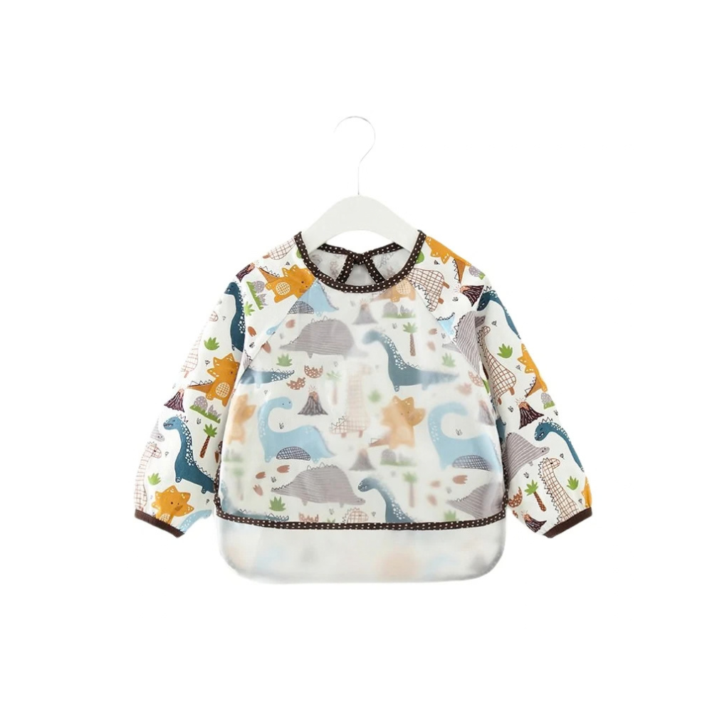 Everyday Print Waterproof Baby Smock Bib, Long Sleeve Bear Necessities
