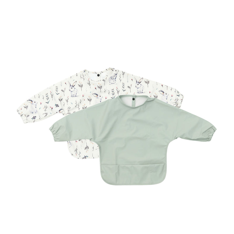 Waterproof Long Sleeve Baby Smock Bib Twin Pack #2