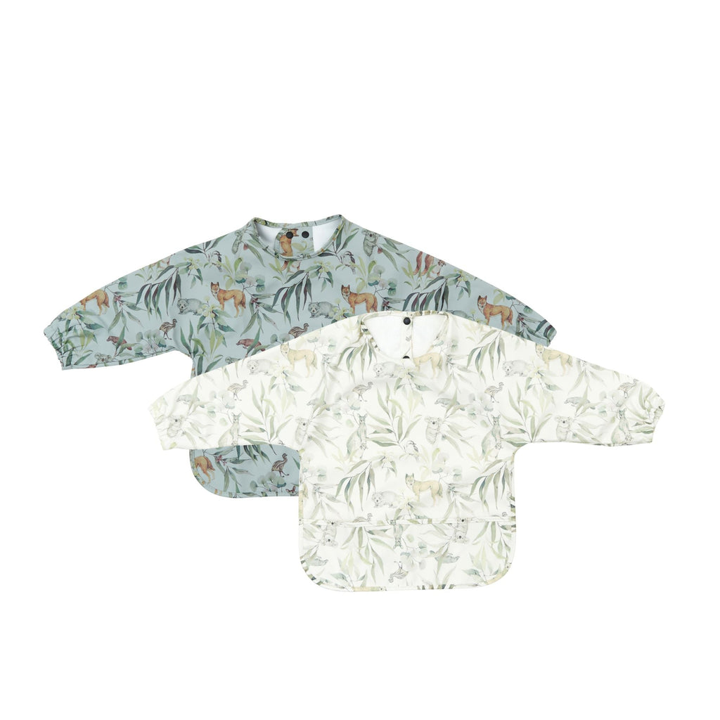Waterproof Baby Smock Bib Twin Pack #5 Long Sleeve