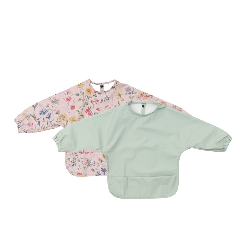 Waterproof Baby Smock Bib Twin Pack #6 Long Sleeve