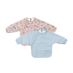 Waterproof Baby Smock Bib Twin Pack #8 Long Sleeve