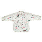 Beige Bear-y-Hungry Premium Waterproof Baby Smock Bib Long Sleeve