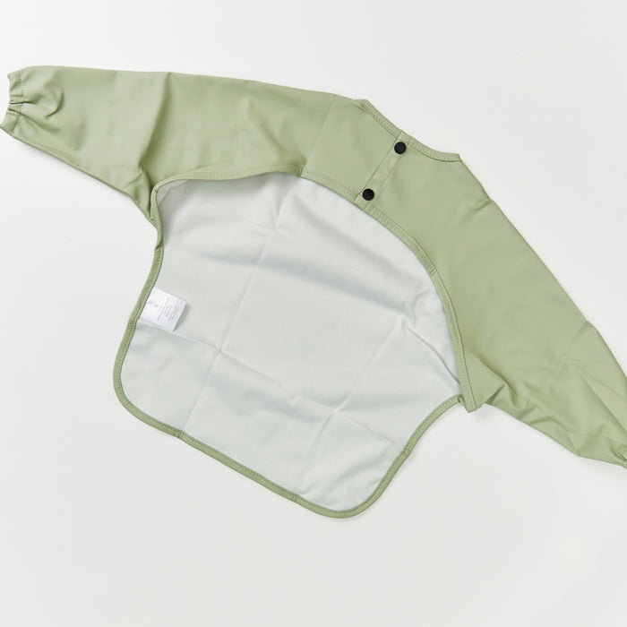Waterproof Long Sleeve Baby Smock Bib in Aloe Green