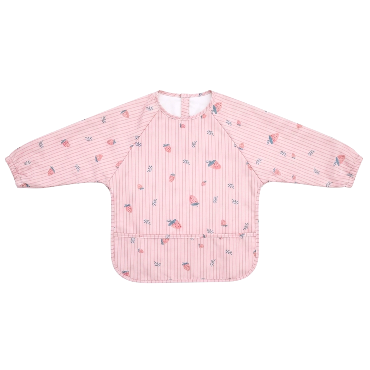 Berry Stripey Premium Waterproof Baby Smock Bib Long Sleeve