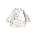 Cotton ear detail baby bib — Bunny Burrow Waterproof Baby Smock Bib Long Sleeve on white background