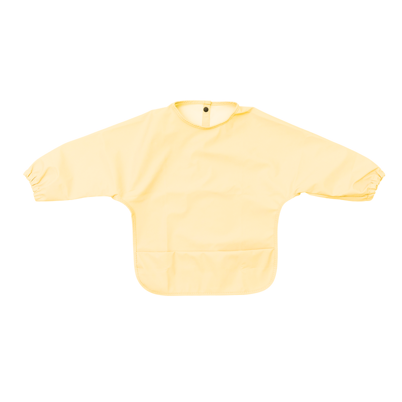 Premium Waterproof Baby Smock Bib Long Sleeve in Buttercup Yellow